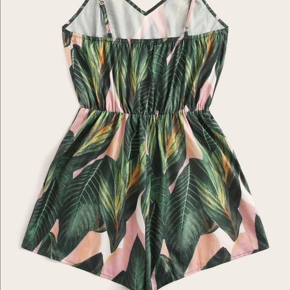 Shein Tropical Print Romper - Picture 8 of 9